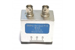 5MHz 8×12×2 F15 Φ30 雙晶直探頭（凹麵磨弧）